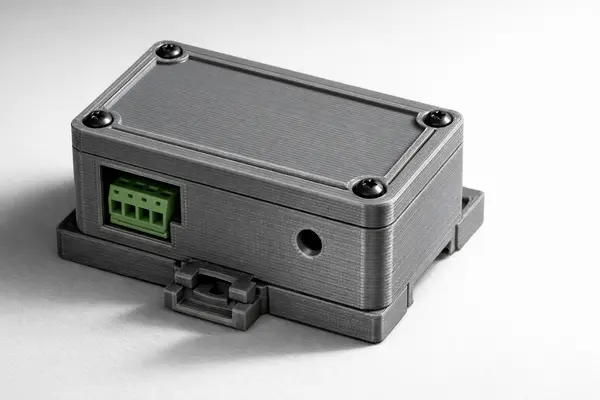 Hộp Dự Án PCB Gắn DIN Rail — PETG Xám