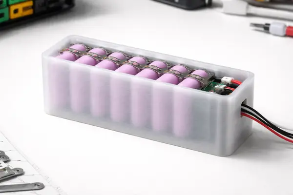 Vỏ Hộp Pin 18650 & BMS — PLA Trong Mờ