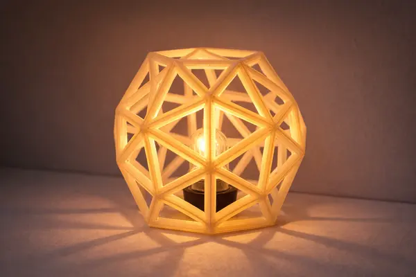 Chụp Đèn Đa Diện — Translucent PLA Ánh Sáng Vàng